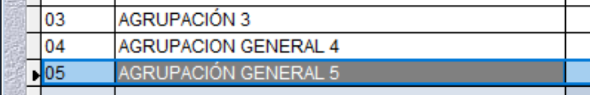 Agrupación modificada