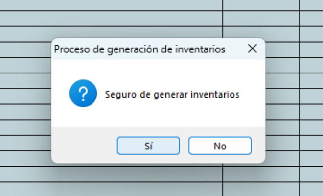 Generar inventario