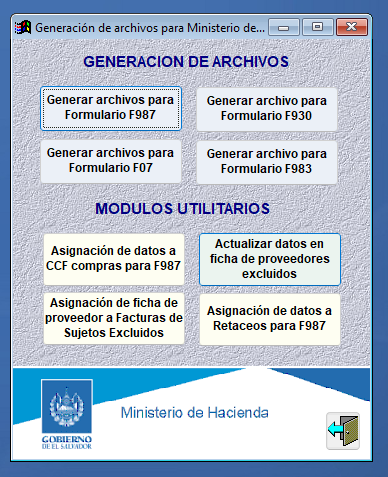 Opciones de requerimientos